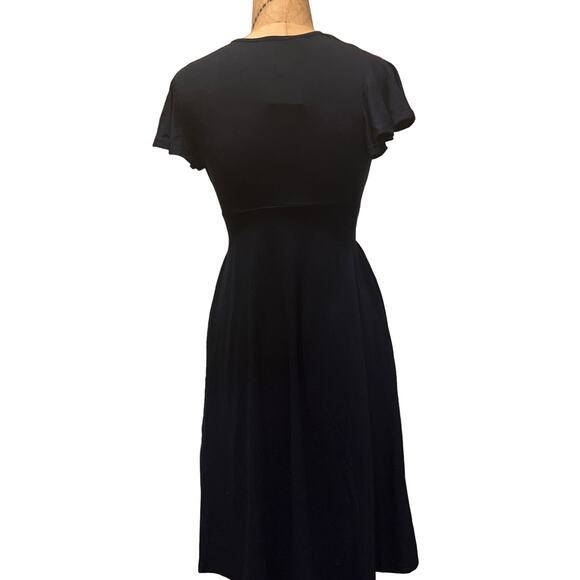 Grecerelle Short Sleeve V-Neck Wrap Dress Navy NWT Size S - Picture 2 of 10
